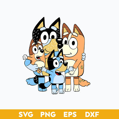 Bluey Family SVG, Bluey SVG, Cartoon SVG, PNG, DXF, EPS File