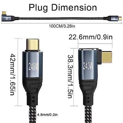 USB Type C 240W Charging & Data Transfer Charger Braided Cable 48V