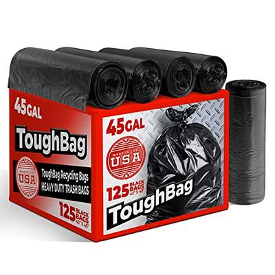 ToughBag 55 Gallon Trash Bags, 35 x 55 Large Industrial Black