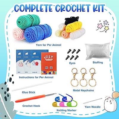 Reessy Crochet Kit for Beginners, Crochet Kit for Beginners Adults and Kids  Daughter Son Crochet Gifts,Travel Crochet Starter Kit,Crocheting Set with