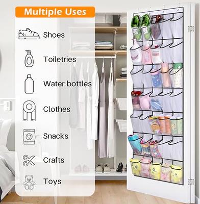 MISSLO 24 Fabric Pockets Shoe Organizer Over the Door Large