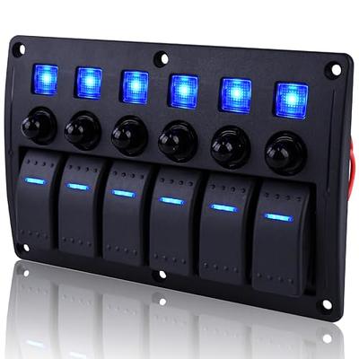 Buy Wholesale China 4 Gang 12v 20 Amp Blue Led Breaker Waterproof Round  Boat Car Toggle Rocker Switch Panel & Switch at USD 2.9
