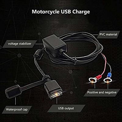 YONHAN 4.8A Motorcycle USB Charger SAE to USB Adapter with VoltM