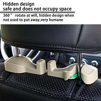 2pcs Car Seat Hook Auto Hidden Back Seat Headrest Hanger For