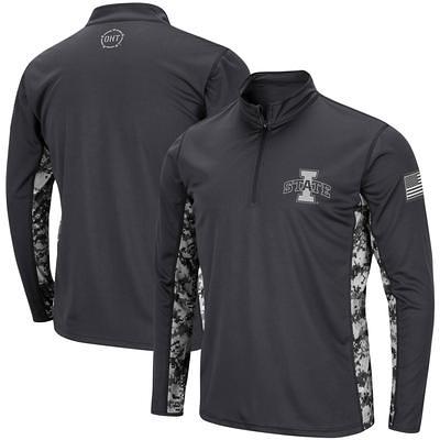 Men's Fanatics Branded Black Oklahoma State Cowboys Camo Hoodie Long Sleeve  T-Shirt