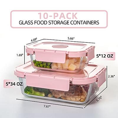 Vtopmart 15 Pack Glass Food Storage Containers, Meal Prep Containers,  Airtight Glass Bento Boxes with Leak Proof Locking Lids, for Microwave,  Oven, Freezer and Dishwasher