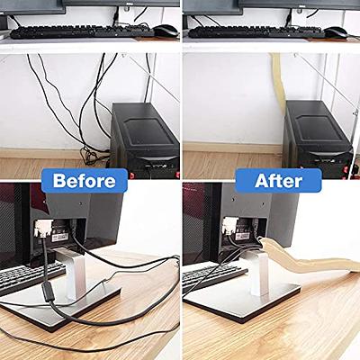 4 Pack Cable Management Sleeve, 19-20 Inch Cord Organizer System With  Zipper