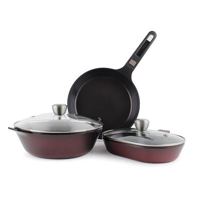 T-Fal B062SC64 Signature 12-Piece Cookware Set, Red