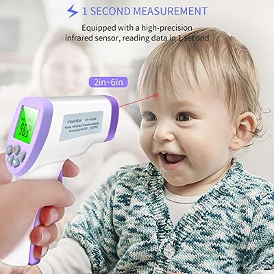 CRFISH Forehead Thermometer, Adult Children Infant Non-Contact Infrared  Thermometer with Fever Alarm, Silent Mode and Memory Function, for  Measuring