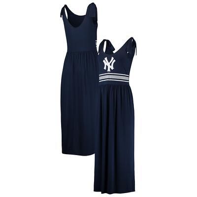 Women's New York Yankees WEAR by Erin Andrews Navy Racerback Tank Midi Dress