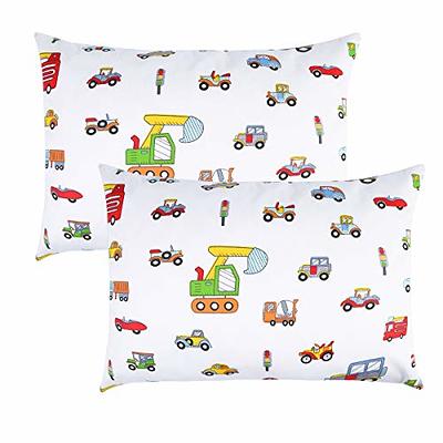 Kids Toddler Pillowcases 100% Cotton 14x19 2 Packs Fits Kid