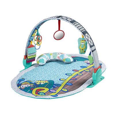 Bright Starts Safari Blast Activity Gym & Play Mat with Take-Along Toys,  Ages Newborn +