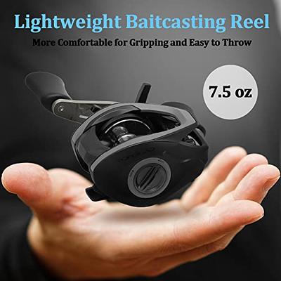 EXBERT Carbon Fiber Baitcasting Reel 9+1BB Fishing Reel High Speed 6.3: 1  Gear Ratio Magnetic Brake System Baitcaster Reel For Right Hand 