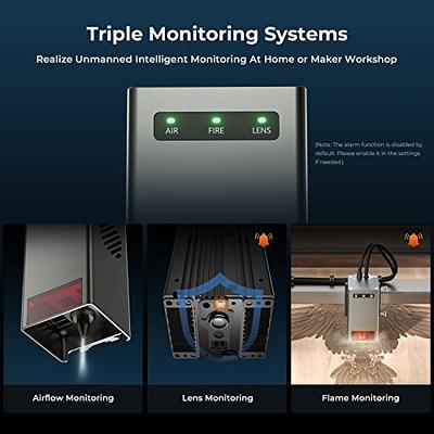 Creality Falcon 2 22W Laser Engraver,25000mm/min High Speed Laser Engraving  Machine with Smart Air Assist,Flame Detection, Limit Switch, for Plywood