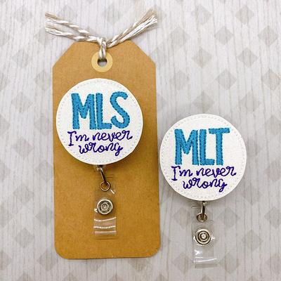 Mls Badge Reel, Mlt Lab Assistant Holder, Clinical Clip, Medical