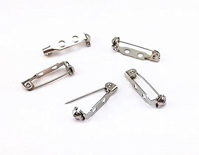 yueton 200pcs Metal Double Hole Craft Pin Back Clasp Brooch Safety Pins Bar  Pins Findings - Yahoo Shopping
