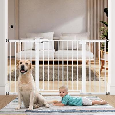 Babelio 29-48 Wide All-Steel Baby Gate – Easy Walk-Through, No-Drill  Setup, Auto-Close, for Children and Pets