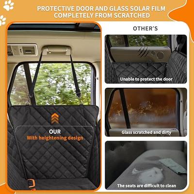 Magnelex Dog Car Seat Cover. 6-in-1 Dog Hammock for Cars, Trucks & SUVs.  Dog Seat Cover for Back Seat with Mesh Window. Waterproof and Nonslip Back