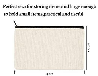 PABUES 100 Pack 8 × 4.7 Inch Blank DIY Craft Bag Canvas Pencil
