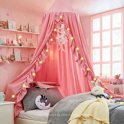 AIOOO Princess Cute Bed Canopy for Kids Canopy for Girls Bed