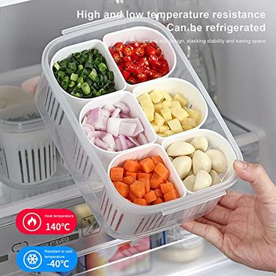  Refrigerator Food Storage Box, Divided Storage