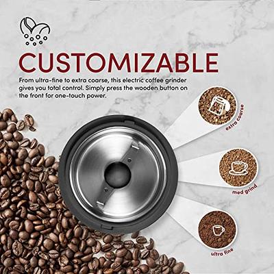 Aroma Housewares Mini Coffee Grinder and Electric Herb Grinder with 304  Stainless Steel Grinding Blades and a Premium Clear Lid (40 g.) (ACG-107B),  Black - Yahoo Shopping