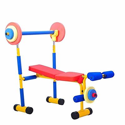 Fun & Fitness For Kids Children's Exercise Equipment Weight Lift Bench Set