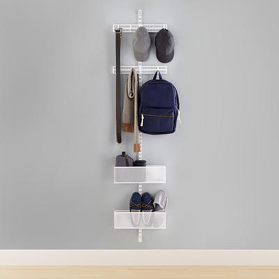 Elfa Utility White Mesh Pantry Over the Door Rack