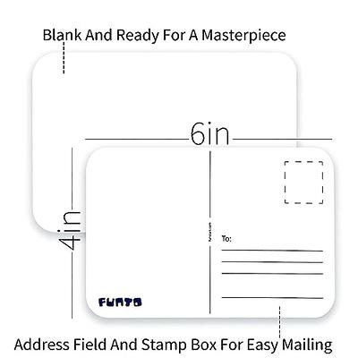 Sweetzer & Orange Blank Postcards for Mailing. 60 White 4x6, Mailable  Postcards Set. Make Your Own Printable Postcards. 300gsm Paper Cardstock,  Bulk