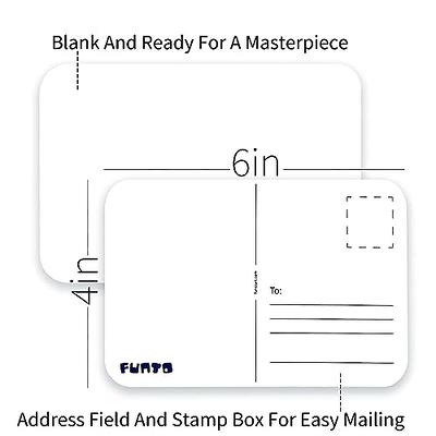  Funto Blank Watercolor Paper Postcards, 50 Cards, 4x6,  140lb/300gsm, Blank Note for Watercolor Journal, Acid-Free Heavyweight Art  Paper for Thank You Notes & Greeting Cards