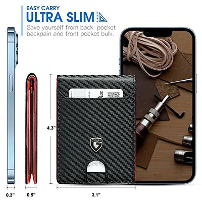 GSOIAX Mens Slim Wallet RFID Blocking Bifold wallets for men