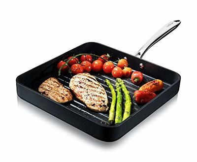 Anolon Advanced Home Hard-Anodized 12.5 Nonstick Divided Grill and Griddle Skillet - Moonstone