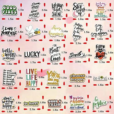 50PCS Motivational Sticker, Inspirational Words Stickers for Teens Adults  Students Teacher Employees Vinyl Encouraging Positive Affirmation Stickers