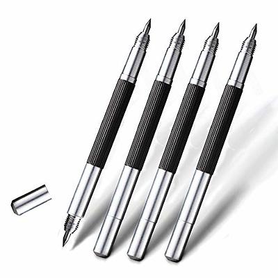 WXJ13 2 Packs Tungsten Carbide Scriber with Magnet, with Extra 10  Replacement Marking Tip, Metal Etching Pen Etching Engraving Pen fot