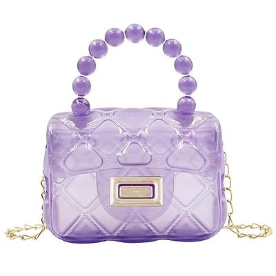 LEOMOSTE Little Girls Mini Jelly Purse Candy Color Transparent Small  Crossbody Bag Cute Princess Handbags with Pearl Handle - Yahoo Shopping