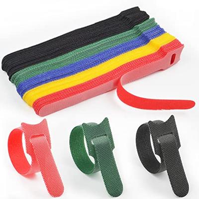 Reusable Fastening Cable Ties 50PCS, Adjustable Adhesive Extension Hook  Loop Straps Tidy Wraps Cord Organizer Wire Management for Organizing Home  Office Computer/TV/Electronics (Multicolored) 