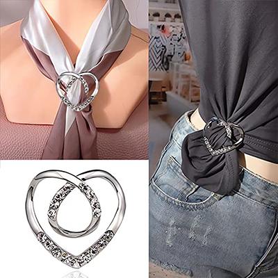 Fashion Metal Round Circle Clip Buckle Clothing Ring Wrap Holder Silk Scarf  Ring