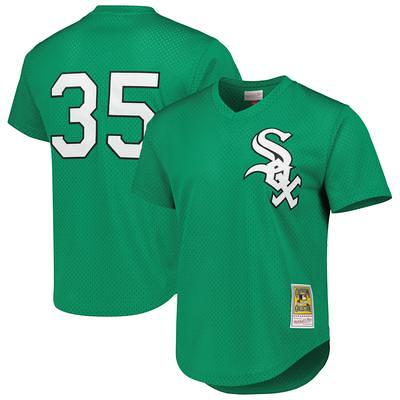 Men's Frank Thomas Green Chicago White Sox Cooperstown Collection Authentic  St. Patrick's Day 1996 Batting Practice Jersey