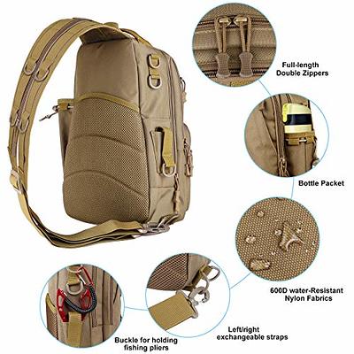 Aosethefrt Fishing Backpack Tackle Bag Sling Bag, Water-Resistant Fishing  Bac