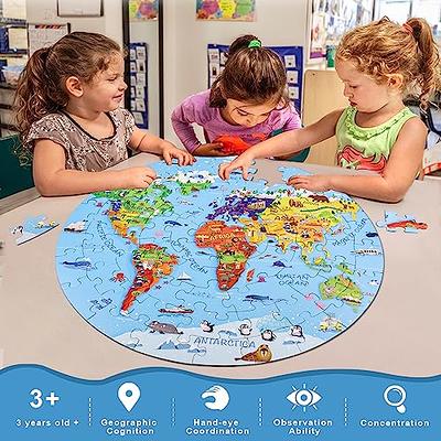 Jumbo Floor Puzzle for Kids,World Map Puzzle Jigsaw Geography Puzzles,48  Piece Globe Atlas Puzzle with Continents,Puzzle for Toddler Ages  3-5,Preschool Learning Toys Gift for 4-8 Years Old - Yahoo Shopping