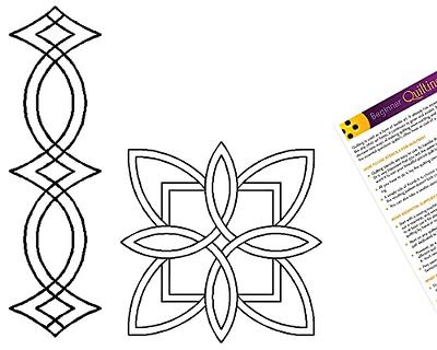  Quilting Creations Stencils for Machine and Hand Quilting - 2  Reusable Framed Seed and Pumpkinseed Design Plastic Quilt Template for  Borders, Background, Block Patterns, Stencil Set Includes Guide : Arts