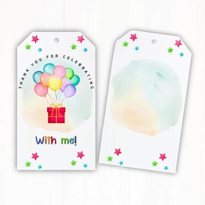 Koyal Wholesale Kids Party Favor Classic Thank You for Making My Party So Magical Gift Tags with String, Unicorn Tags, White
