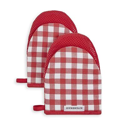 KitchenAid Gingham Mini Oven Mitt 2-pk., Red - Yahoo Shopping