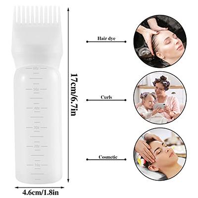 Root Comb Applicator Bottle 6 Ounce Oil Applicator for Hair Dye, 3