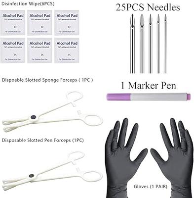 DJCIW Industrial Piercing Kit with 14G Industrial Barbell 316L Stainless  Steel 12G Piercing Needles Piercing Taper and Disposable Clamps Industrial Ear  Piercing Kit - Yahoo Shopping