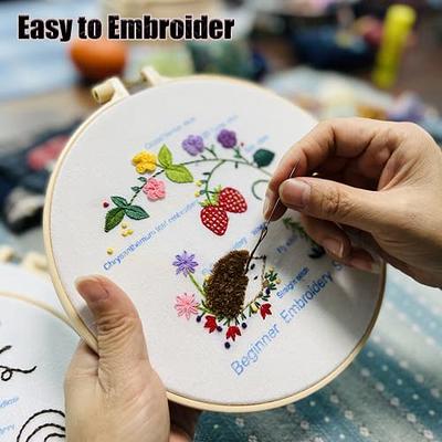 Embroidery Kit for Beginners, DIY Needlepoint Kits with Embroidery