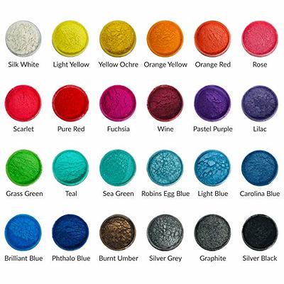 Mica Powder 32 Pearlescent Pigments Set, for Lip Gloss, Makeup, Soap, Bath Bomb Dye, Nail Polish, Painting, Epoxy Resin, Craft Projects