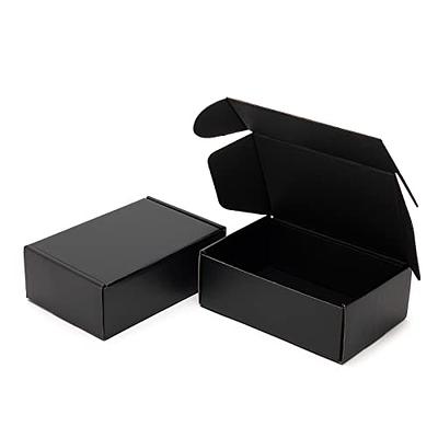 25-Pack Corrugated Packaging Boxes for Shipping, Cardboard Mailers for  Small Business, Boutiques, Mailing Gifts, Gift Boxes for Wedding Reception,  Bridal Shower (Black, 6x6x2 in)