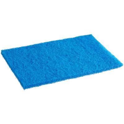 Lavex 9 x 6 x 3/8 Extra Heavy-Duty Green Scouring Pad - 10/Pack