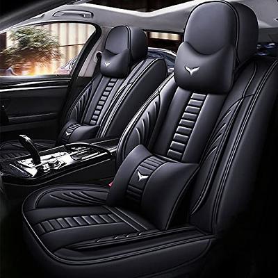 PU Leather Car Seat Covers 5 Seats Car Seat Cushion Full Set Universal Fit